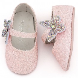 BabyWalker Βαπτιστικά παπούτσια κορίτσι MI1658 ροζ